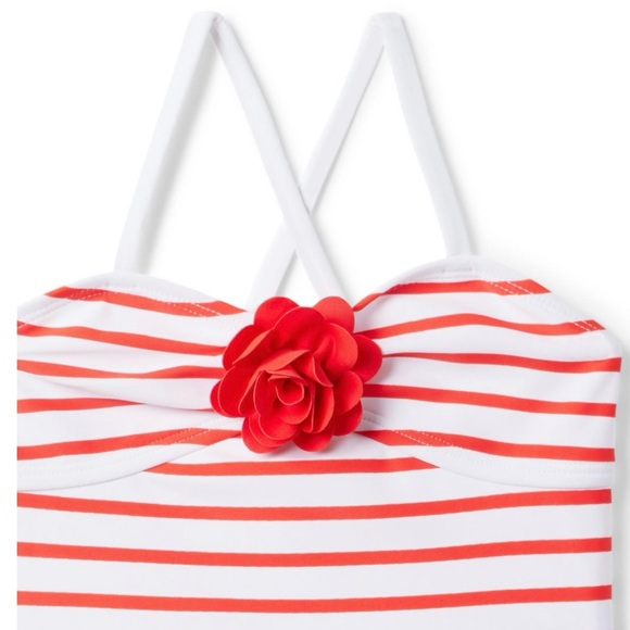 Janie and Jack Recycled Striped Americana Swimsuit - Picture 2 of 9